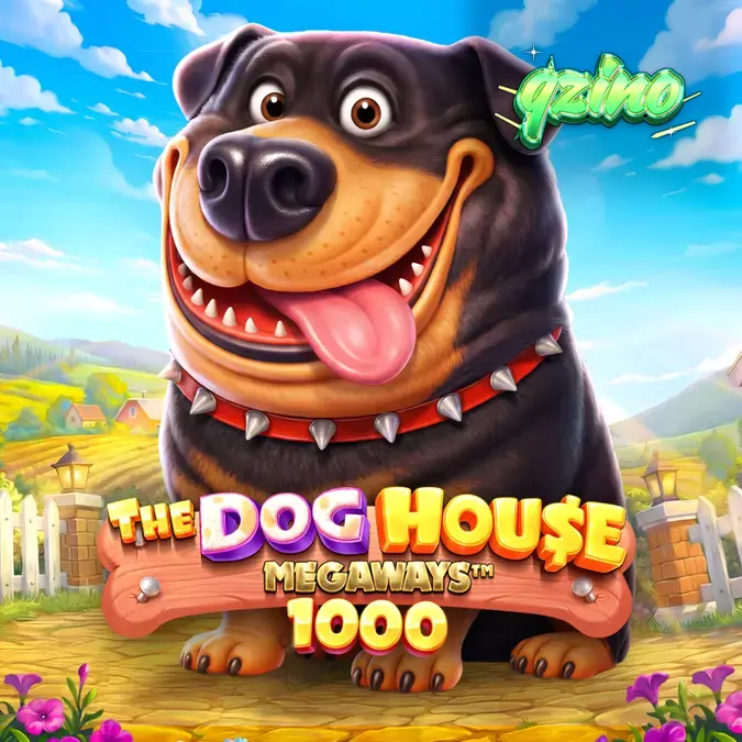 Interface do jogo The Dog House Megaways 1000 em um dispositivo móvel